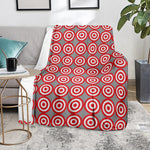 Red And White Bullseye Target Print Blanket