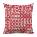 Red And White Bullseye Target Print Pillow Cover