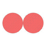 Red And White Candy Cane Pattern Print Car Coasters