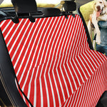 Red And White Candy Cane Pattern Print Pet Car Back Seat Cover