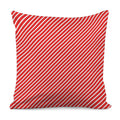 Red And White Candy Cane Pattern Print Pillow Cover