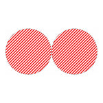 Red And White Candy Cane Striped Print Car Coasters