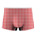 Red And White Check Pattern Print Men's Boxer Briefs