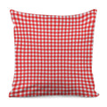 Red And White Check Pattern Print Pillow Cover
