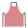 Red And White Checkered Pattern Print Apron