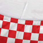 Red And White Checkered Pattern Print Sofa Cover