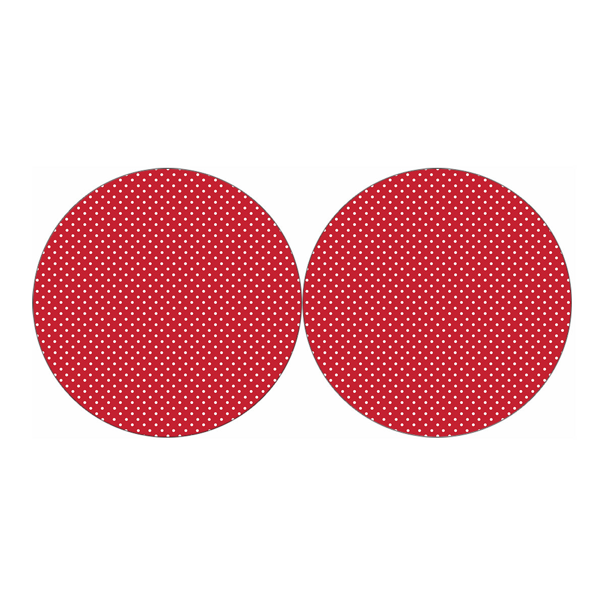 Red And White Christmas Dots Print Car Coasters