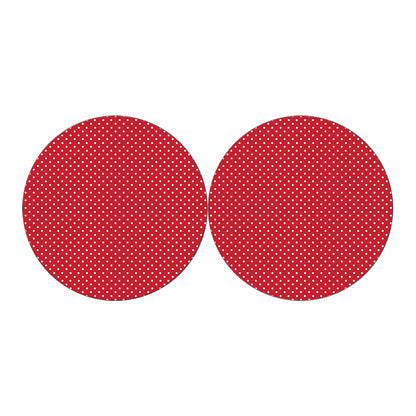 Red And White Christmas Dots Print Car Coasters