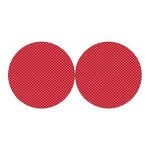Red And White Christmas Dots Print Car Coasters