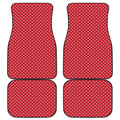 Red And White Christmas Dots Print Front and Back Car Floor Mats