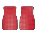 Red And White Christmas Dots Print Front Car Floor Mats