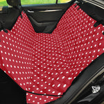 Red And White Christmas Dots Print Pet Car Back Seat Cover