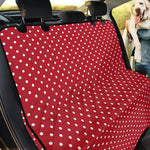 Red And White Christmas Dots Print Pet Car Back Seat Cover