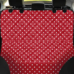 Red And White Christmas Dots Print Pet Car Back Seat Cover