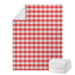 Red And White Gingham Pattern Print Blanket