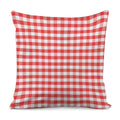 Red And White Gingham Pattern Print Pillow Cover