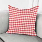 Red And White Gingham Pattern Print Pillow Cover
