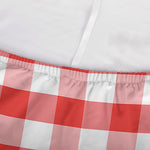 Red And White Gingham Pattern Print Sofa Cover