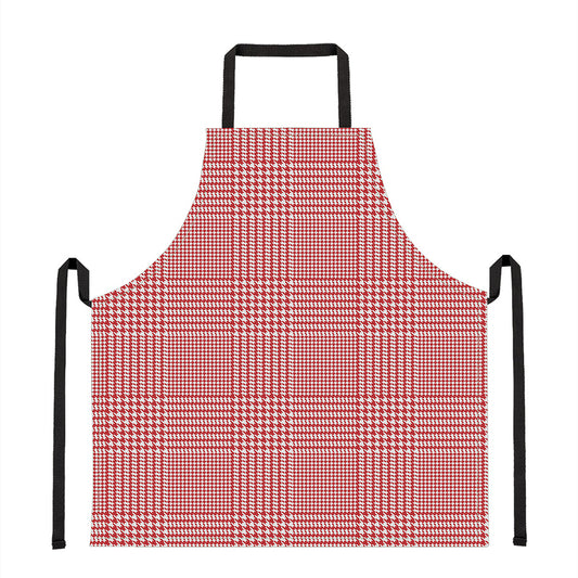 Red And White Glen Plaid Print Apron