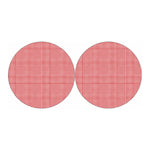 Red And White Glen Plaid Print Car Coasters