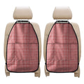 Red And White Glen Plaid Print Car Seat Organizers