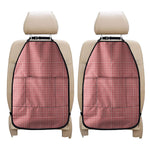 Red And White Glen Plaid Print Car Seat Organizers
