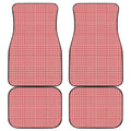 Red And White Glen Plaid Print Front and Back Car Floor Mats