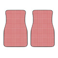 Red And White Glen Plaid Print Front Car Floor Mats