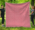 Red And White Glen Plaid Print Quilt