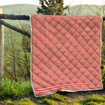 Red And White Glen Plaid Print Quilt