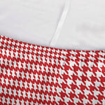 Red And White Glen Plaid Print Sofa Cover