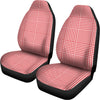 Red And White Glen Plaid Print Universal Fit Car Seat Covers