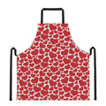 Red And White Heart Pattern Print Apron