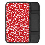 Red And White Heart Pattern Print Car Center Console Cover