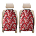 Red And White Heart Pattern Print Car Seat Organizers
