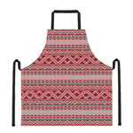 Red And White Native Tribal Print Apron