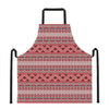 Red And White Native Tribal Print Apron