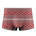 Red And White Native Tribal Print Men's Boxer Briefs