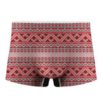 Red And White Native Tribal Print Men's Boxer Briefs