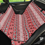 Red And White Native Tribal Print Pet Car Back Seat Cover