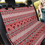 Red And White Native Tribal Print Pet Car Back Seat Cover
