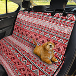 Red And White Native Tribal Print Pet Car Back Seat Cover
