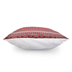 Red And White Native Tribal Print Pillow Cover