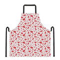 Red And White Nurse Pattern Print Apron