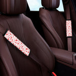 Red And White Nurse Pattern Print Car Seat Belt Covers