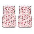 Red And White Nurse Pattern Print Front Car Floor Mats