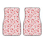 Red And White Nurse Pattern Print Front Car Floor Mats