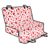 Red And White Nurse Pattern Print Pet Car Back Seat Cover