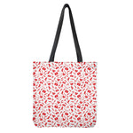 Red And White Nurse Pattern Print Tote Bag