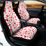 Red And White Nurse Pattern Print Universal Fit Car Seat Covers